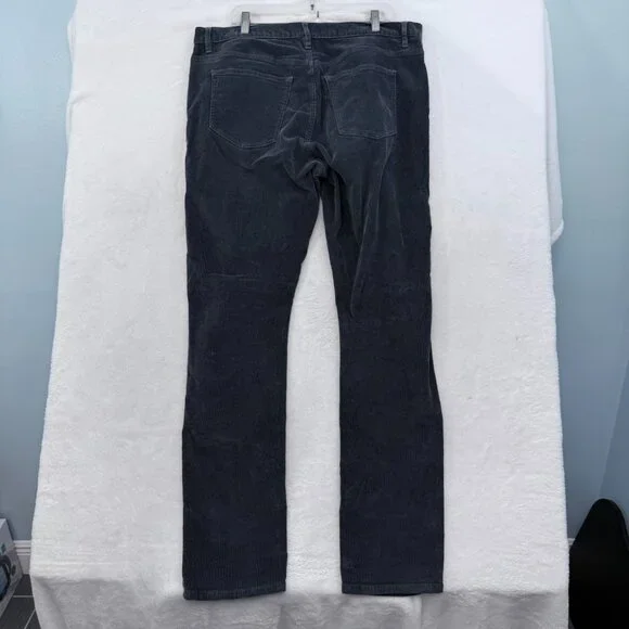 Flint And Tinder Corduroy Pants Mens 38x34 (36s33) Gray Slim Fit Stretch Preppy - Picture 11 of 11